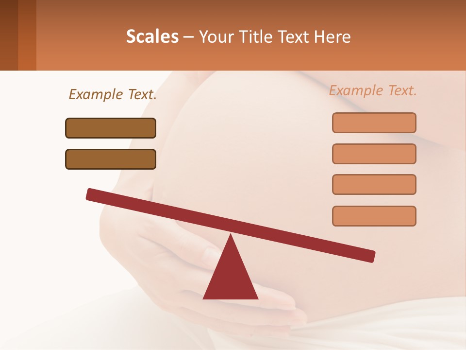 A Pregnant Woman Holding Her Belly In Her Hands PowerPoint Template