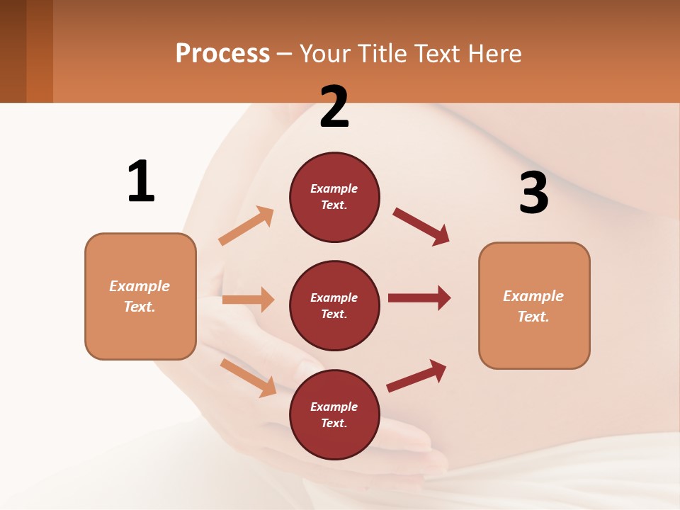 A Pregnant Woman Holding Her Belly In Her Hands PowerPoint Template