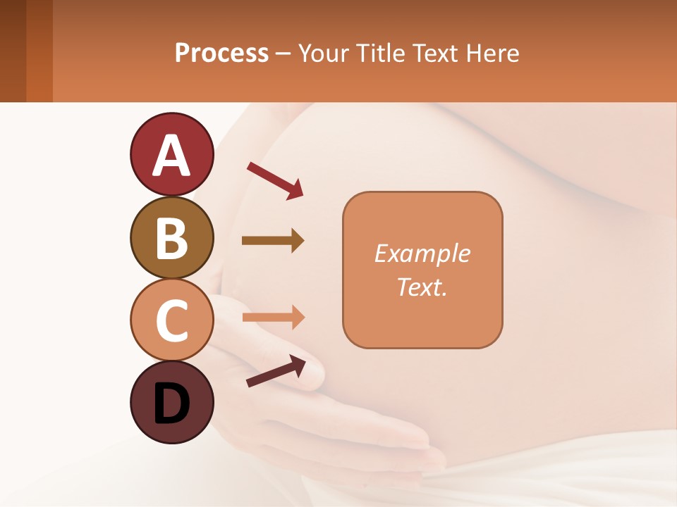 A Pregnant Woman Holding Her Belly In Her Hands PowerPoint Template