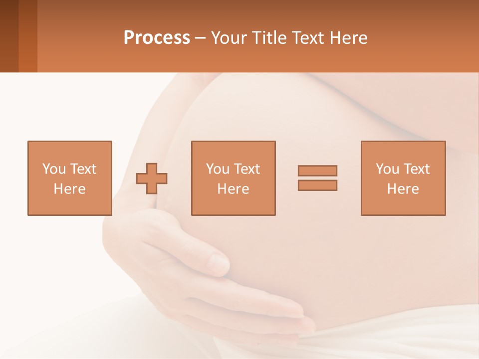 A Pregnant Woman Holding Her Belly In Her Hands PowerPoint Template