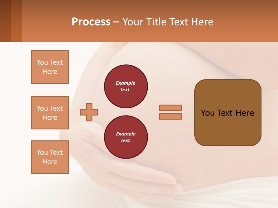 A Pregnant Woman Holding Her Belly In Her Hands PowerPoint Template