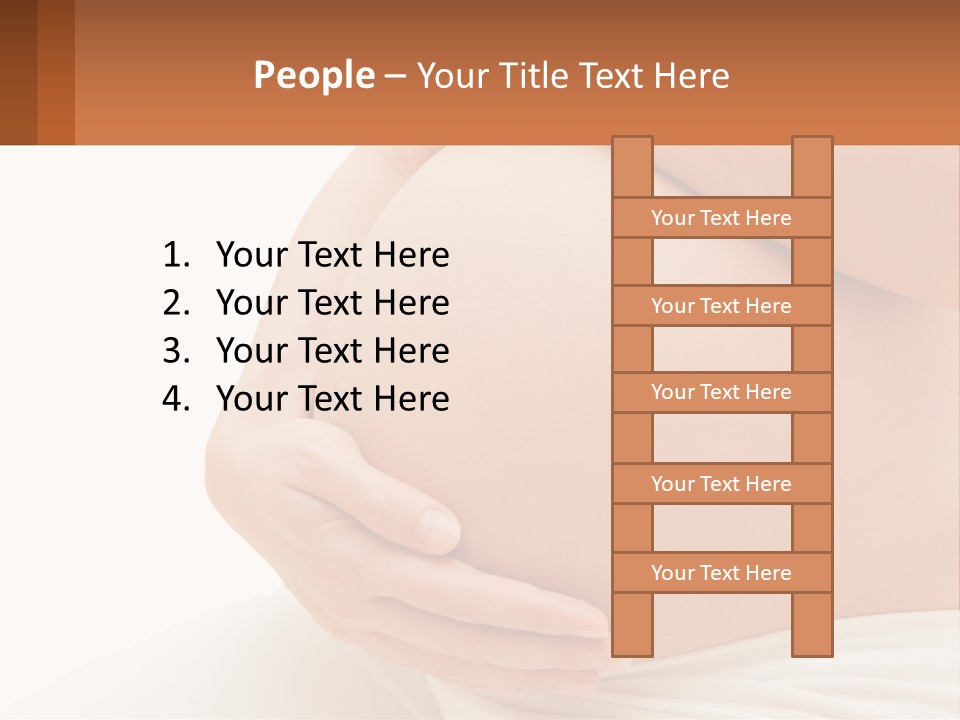 A Pregnant Woman Holding Her Belly In Her Hands PowerPoint Template