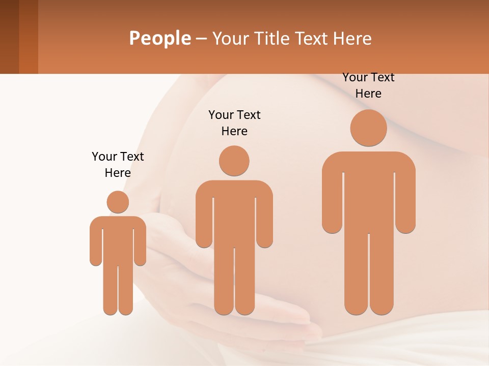 A Pregnant Woman Holding Her Belly In Her Hands PowerPoint Template