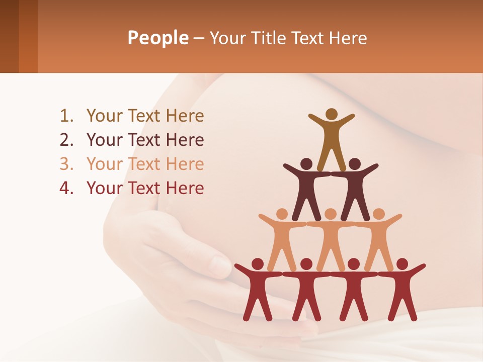 A Pregnant Woman Holding Her Belly In Her Hands PowerPoint Template