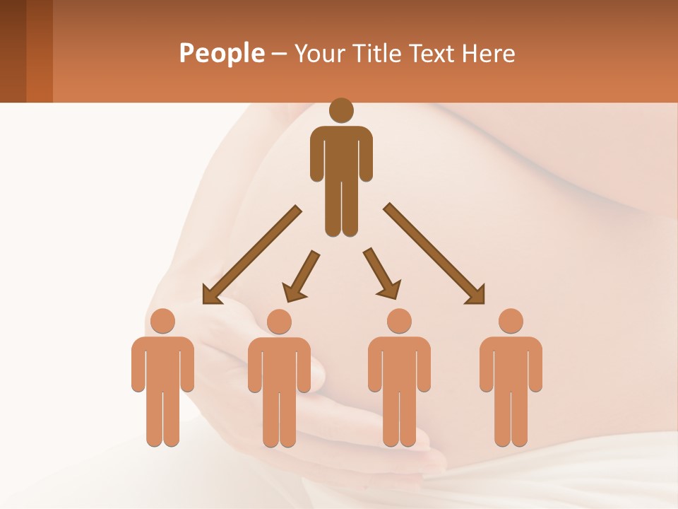 A Pregnant Woman Holding Her Belly In Her Hands PowerPoint Template