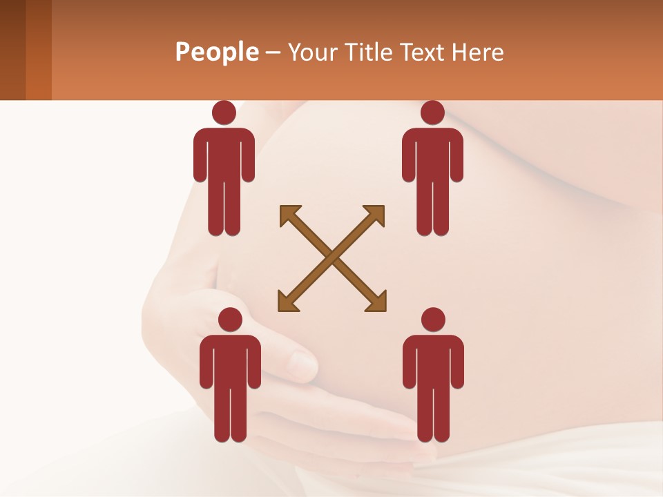 A Pregnant Woman Holding Her Belly In Her Hands PowerPoint Template