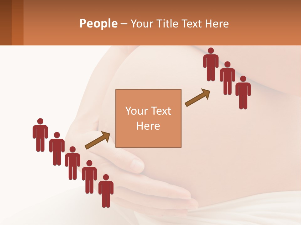 A Pregnant Woman Holding Her Belly In Her Hands PowerPoint Template