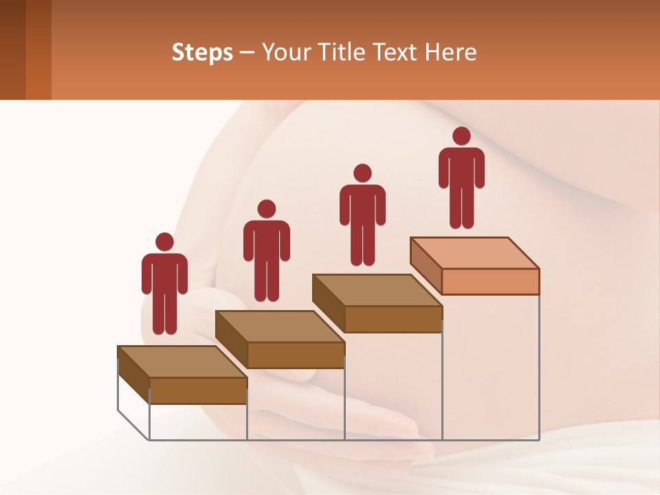 A Pregnant Woman Holding Her Belly In Her Hands PowerPoint Template