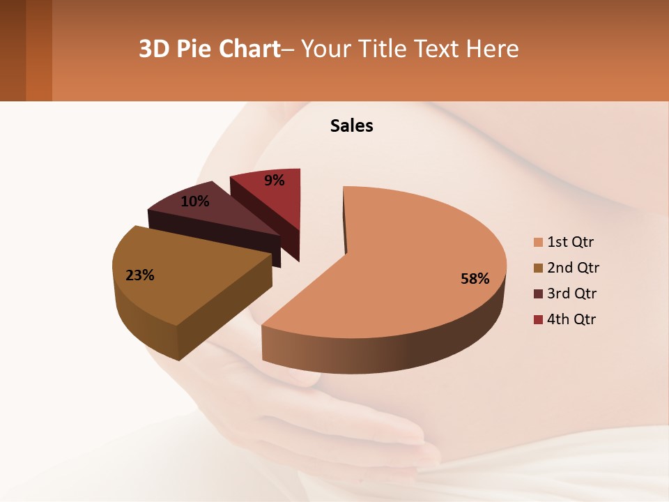 A Pregnant Woman Holding Her Belly In Her Hands PowerPoint Template