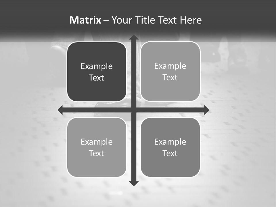 A Group Of People Standing On A Tiled Floor PowerPoint Template