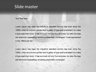 A Group Of People Standing On A Tiled Floor PowerPoint Template