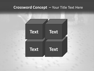 A Group Of People Standing On A Tiled Floor PowerPoint Template