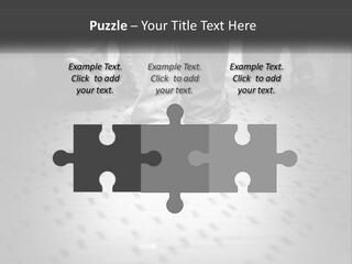 A Group Of People Standing On A Tiled Floor PowerPoint Template