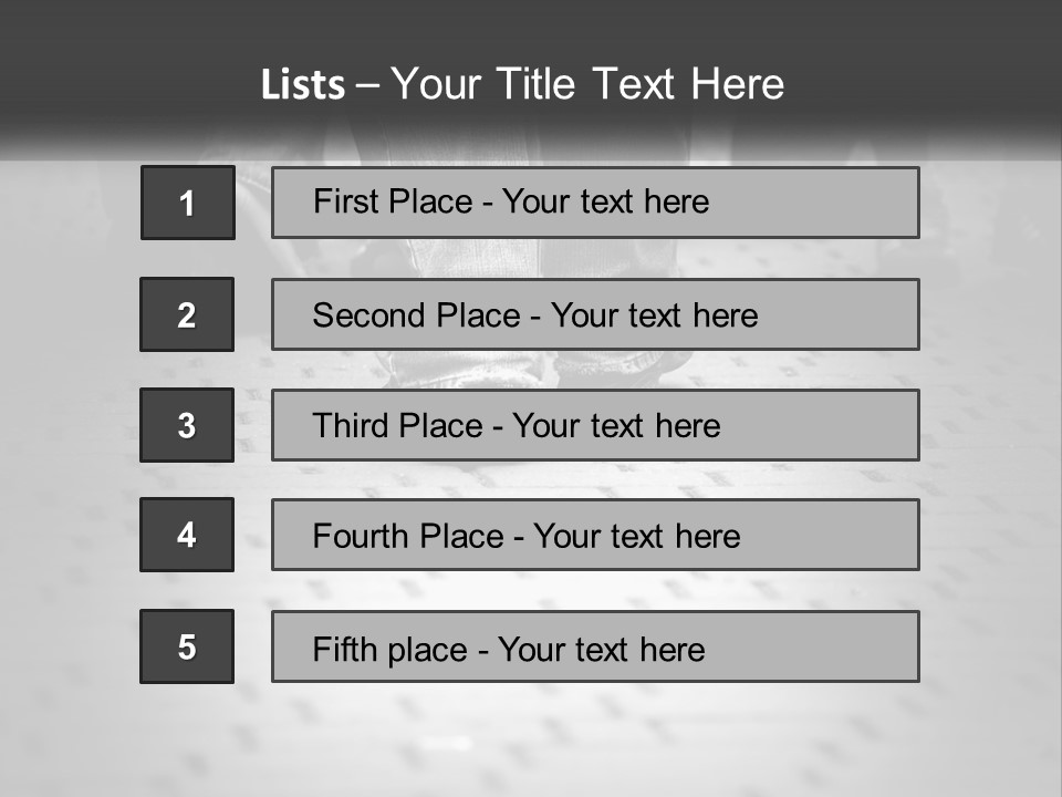 A Group Of People Standing On A Tiled Floor PowerPoint Template
