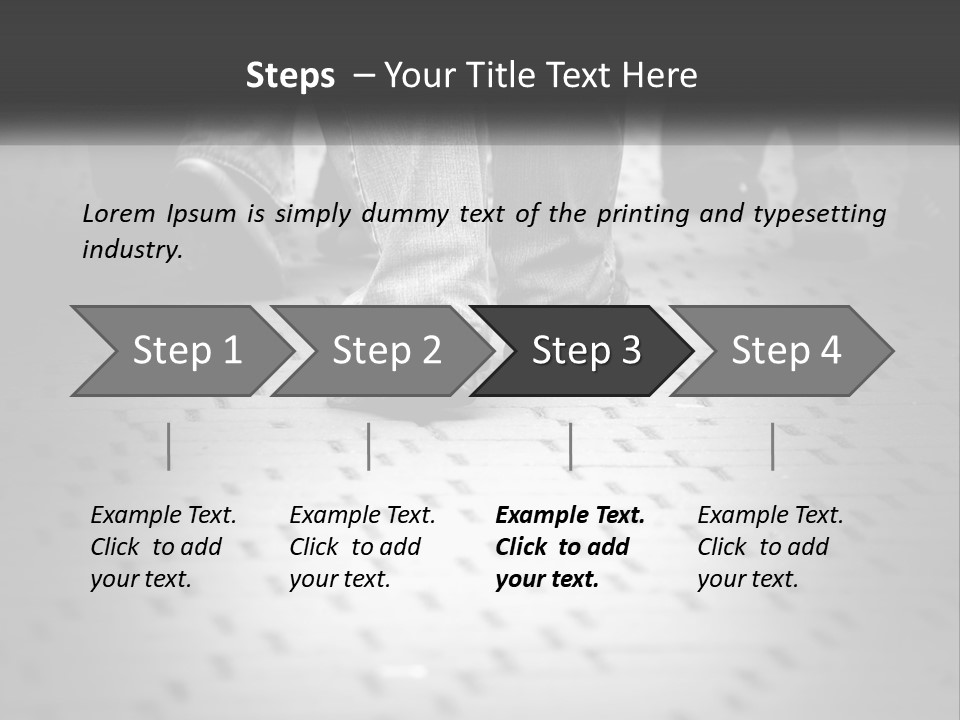 A Group Of People Standing On A Tiled Floor PowerPoint Template
