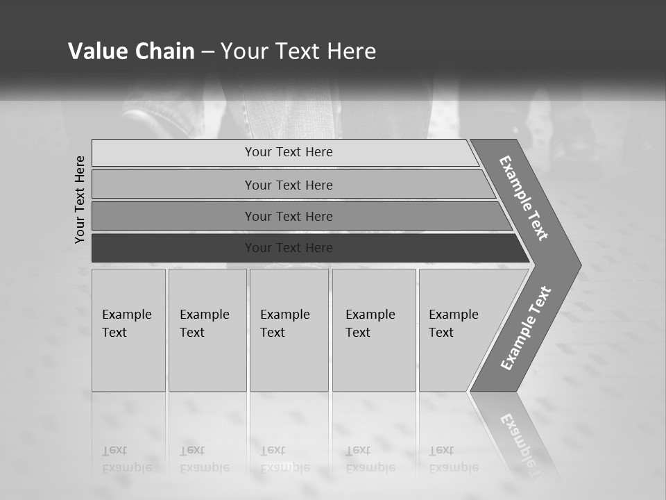 A Group Of People Standing On A Tiled Floor PowerPoint Template