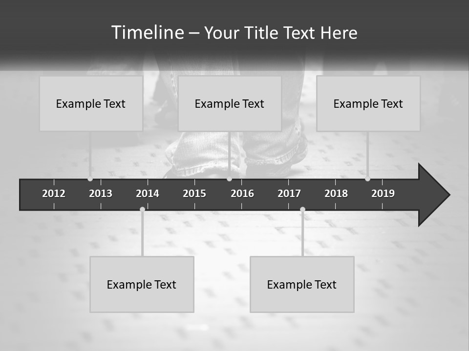 A Group Of People Standing On A Tiled Floor PowerPoint Template