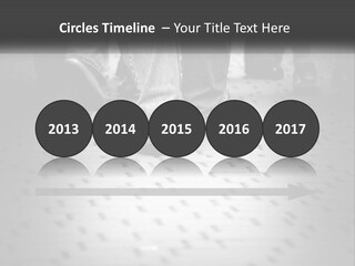 A Group Of People Standing On A Tiled Floor PowerPoint Template