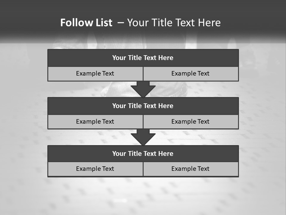 A Group Of People Standing On A Tiled Floor PowerPoint Template
