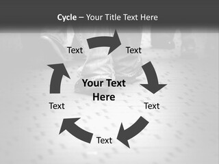 A Group Of People Standing On A Tiled Floor PowerPoint Template