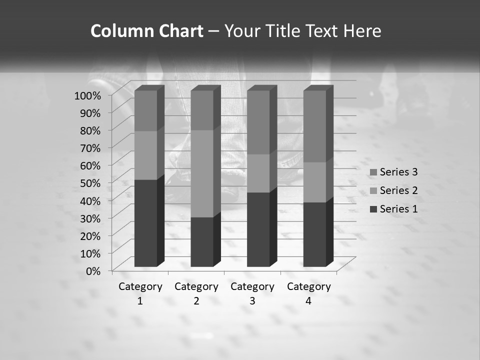 A Group Of People Standing On A Tiled Floor PowerPoint Template