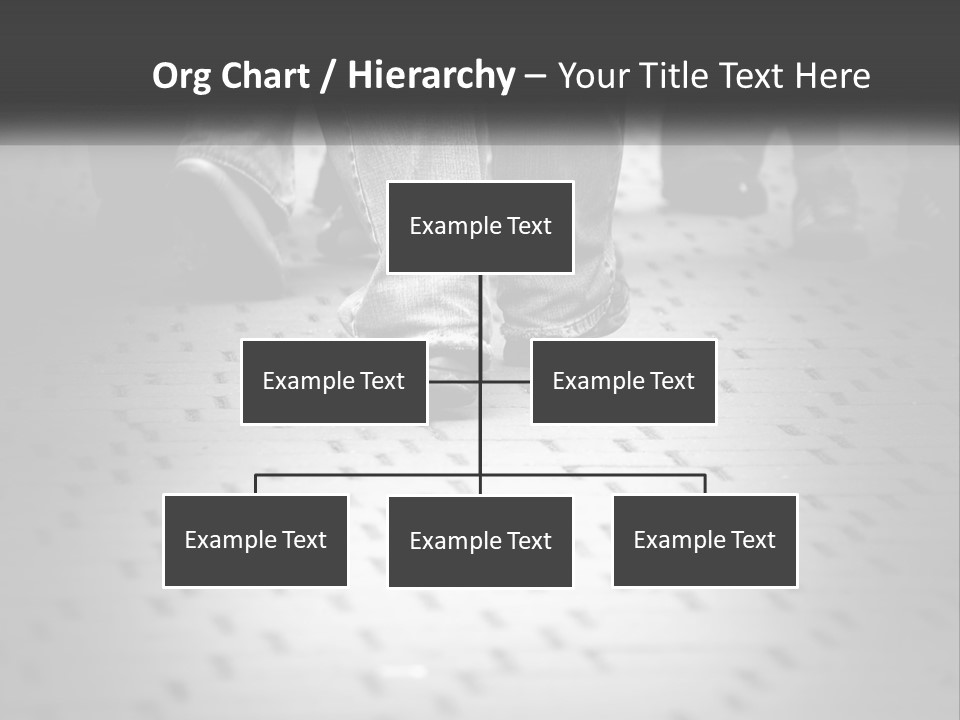 A Group Of People Standing On A Tiled Floor PowerPoint Template