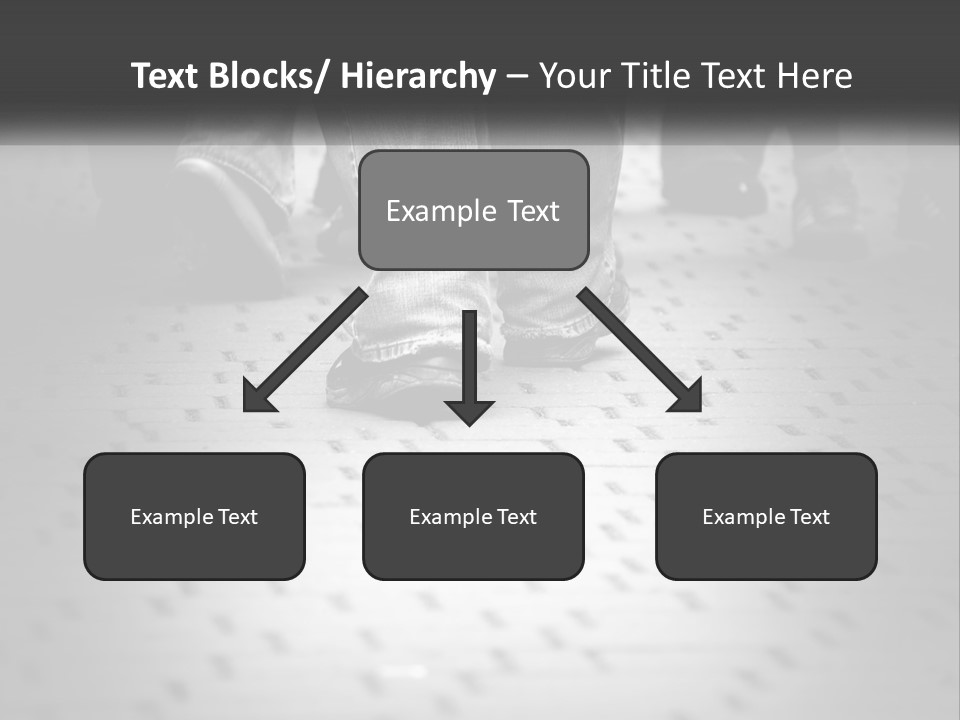 A Group Of People Standing On A Tiled Floor PowerPoint Template