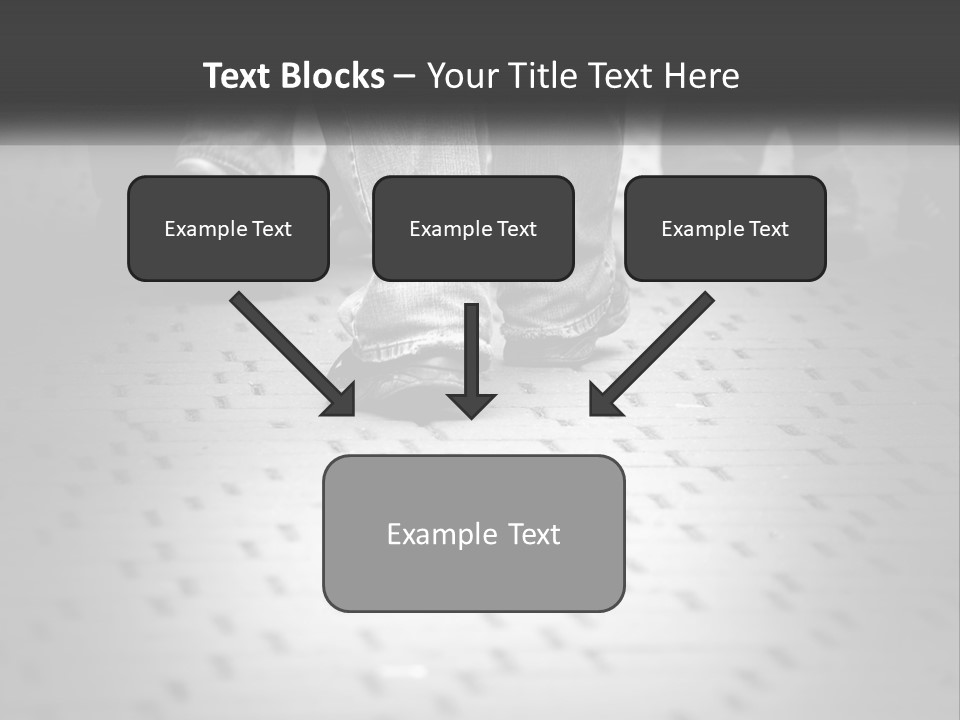 A Group Of People Standing On A Tiled Floor PowerPoint Template