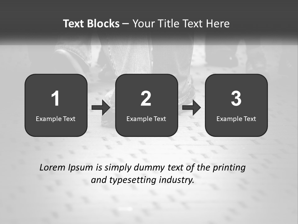 A Group Of People Standing On A Tiled Floor PowerPoint Template