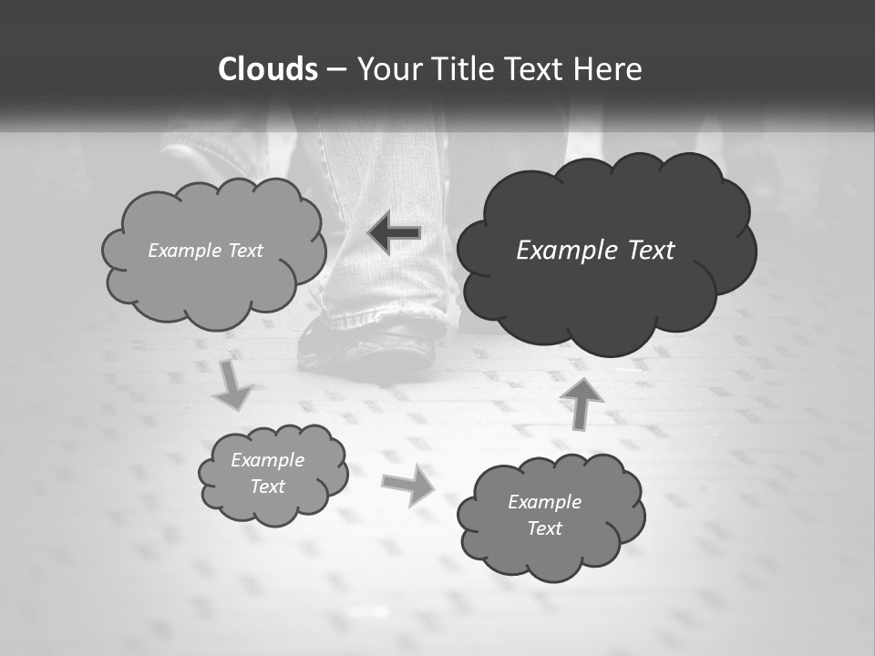 A Group Of People Standing On A Tiled Floor PowerPoint Template