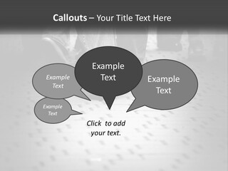 A Group Of People Standing On A Tiled Floor PowerPoint Template