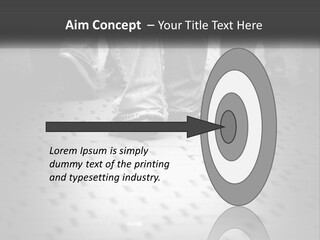 A Group Of People Standing On A Tiled Floor PowerPoint Template