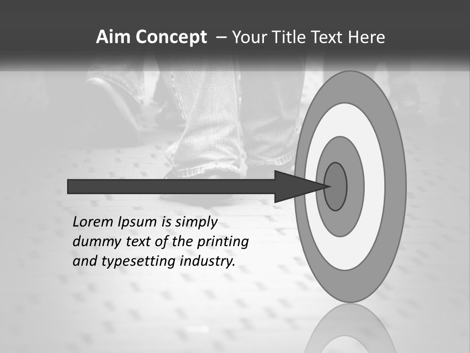 A Group Of People Standing On A Tiled Floor PowerPoint Template