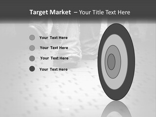 A Group Of People Standing On A Tiled Floor PowerPoint Template