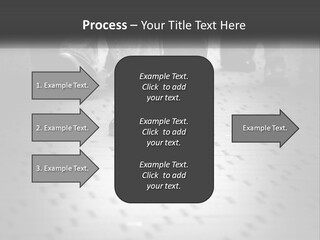 A Group Of People Standing On A Tiled Floor PowerPoint Template