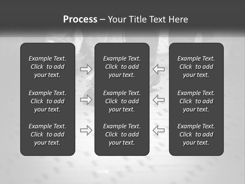 A Group Of People Standing On A Tiled Floor PowerPoint Template