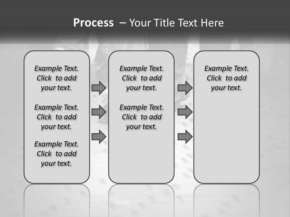 A Group Of People Standing On A Tiled Floor PowerPoint Template
