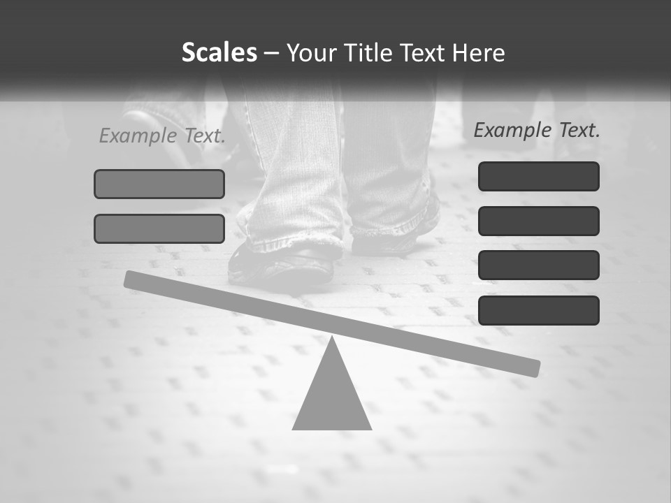 A Group Of People Standing On A Tiled Floor PowerPoint Template