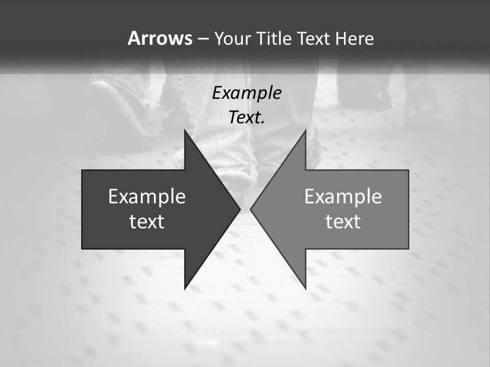 A Group Of People Standing On A Tiled Floor PowerPoint Template