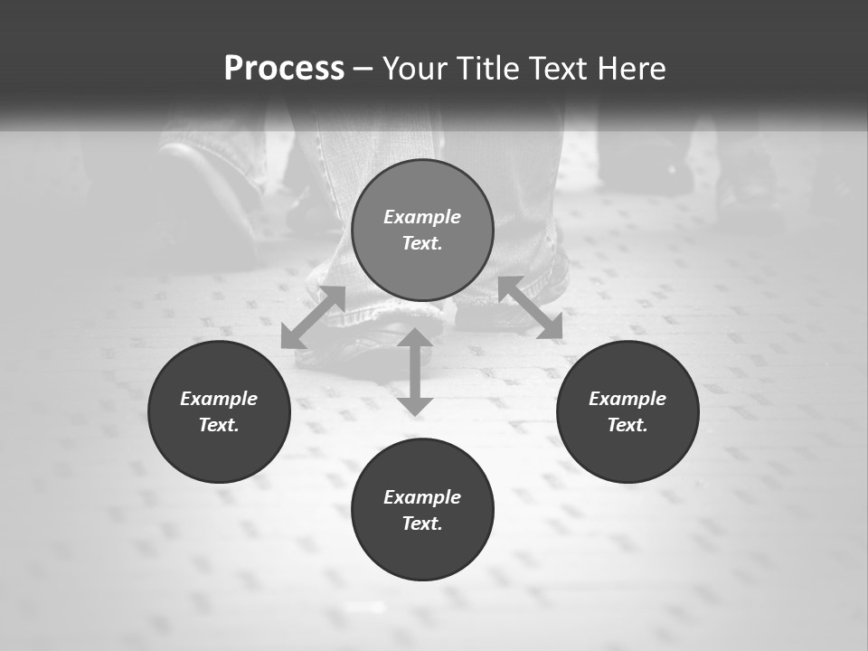 A Group Of People Standing On A Tiled Floor PowerPoint Template