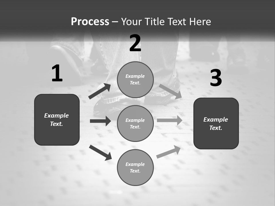 A Group Of People Standing On A Tiled Floor PowerPoint Template