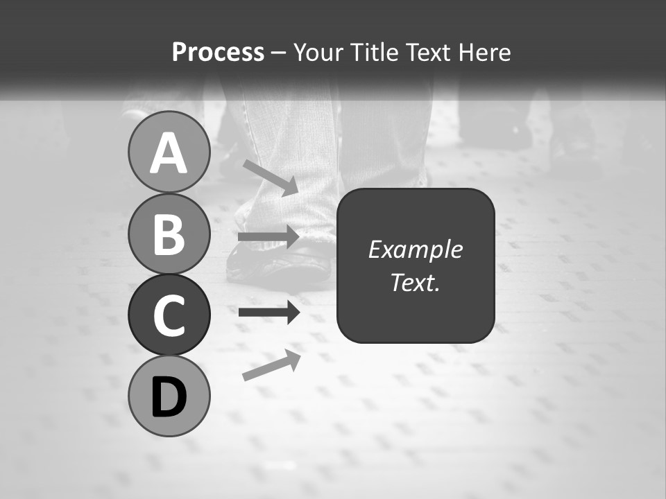 A Group Of People Standing On A Tiled Floor PowerPoint Template