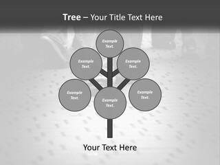 A Group Of People Standing On A Tiled Floor PowerPoint Template