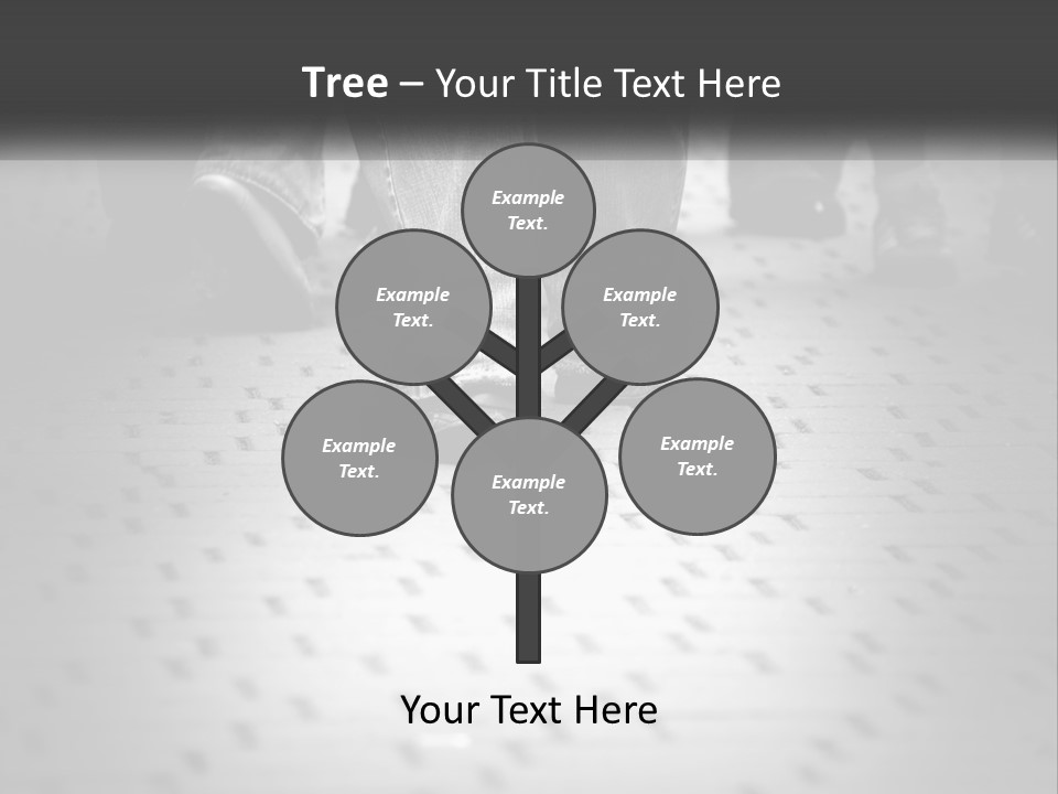 A Group Of People Standing On A Tiled Floor PowerPoint Template