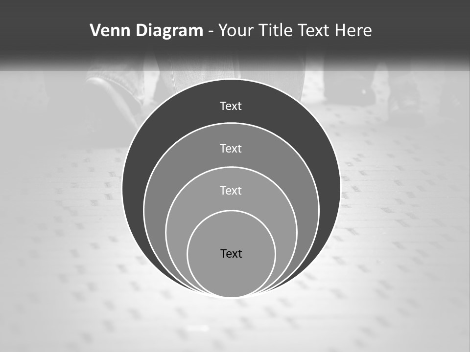 A Group Of People Standing On A Tiled Floor PowerPoint Template