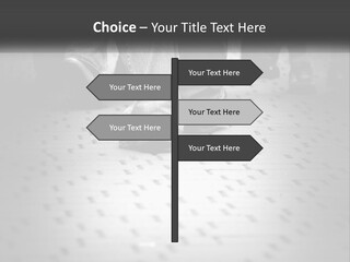 A Group Of People Standing On A Tiled Floor PowerPoint Template