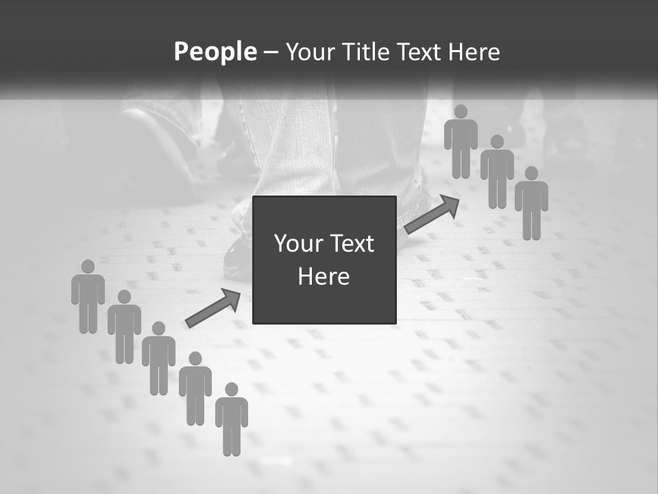 A Group Of People Standing On A Tiled Floor PowerPoint Template