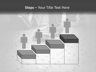 A Group Of People Standing On A Tiled Floor PowerPoint Template