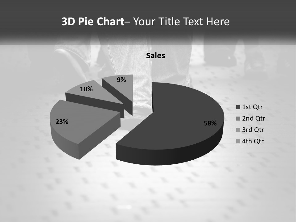 A Group Of People Standing On A Tiled Floor PowerPoint Template