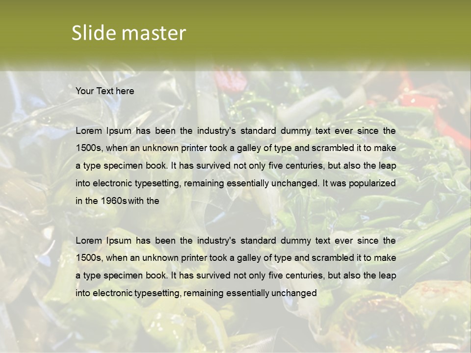 A Variety Of Vegetables Are Wrapped In Plastic PowerPoint Template